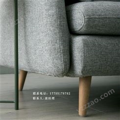 现代简约办公布艺沙发 透气好坐垫舒适 可定制尺寸 浙美家具